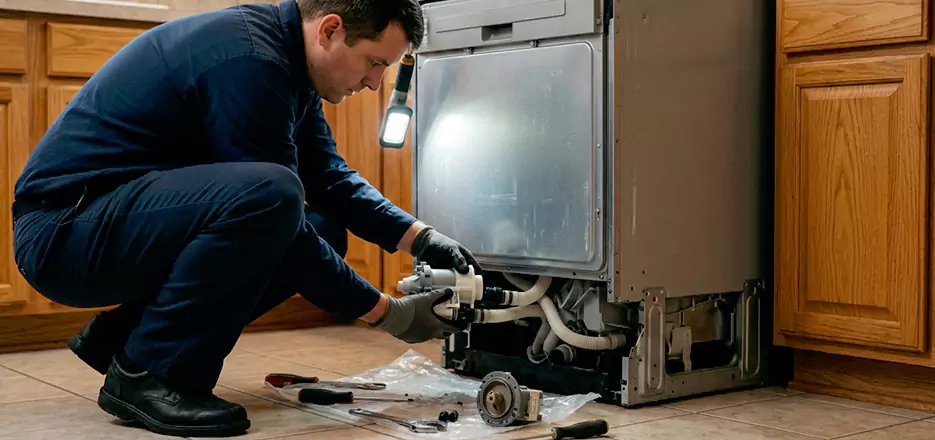 Dishwasher Drain Hose Repair in North Fort Myers