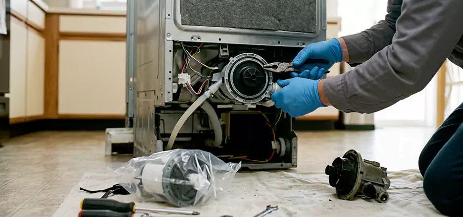 Dishwasher Motor Pump Replacement in North Fort Myers